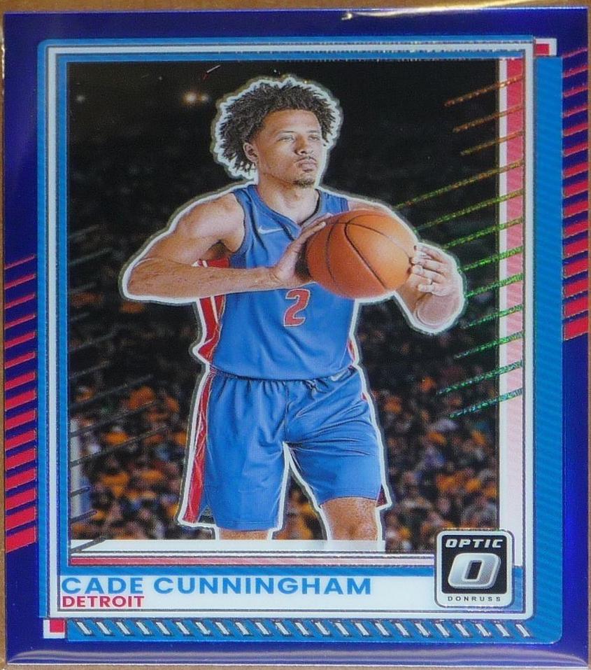 Cade Cunningham [Blue Holo Optic Autograph] #108