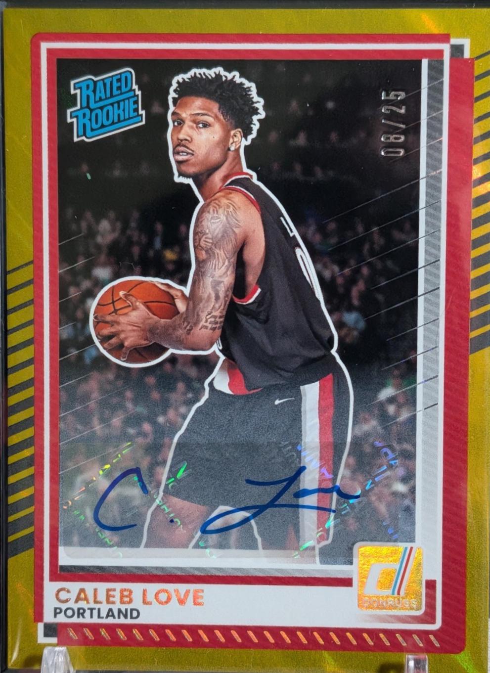 Caleb Love [Yellow Lava Autograph] #97