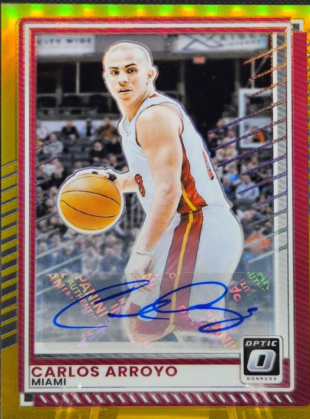 Carlos Arroyo [Gold Holo Optic Autograph] #42