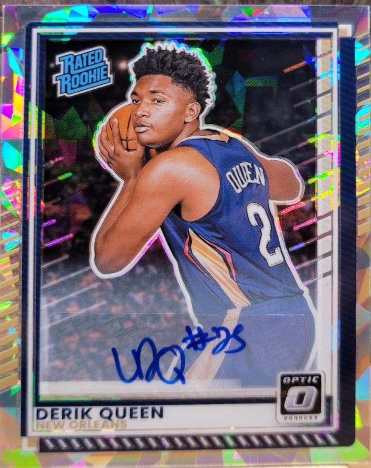 Derik Queen [Cracked Ice Holo Optic Autograph] #7
