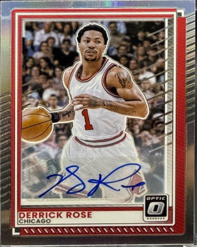 Derrick Rose [Cracked Ice Holo Optic Autograph] #170
