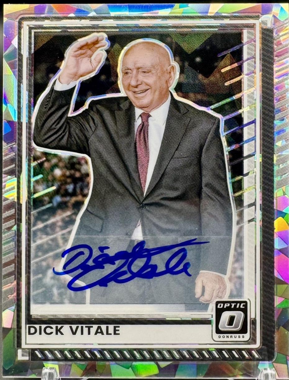 Dick Vitale [Cracked Ice Holo Optic Autograph] #181