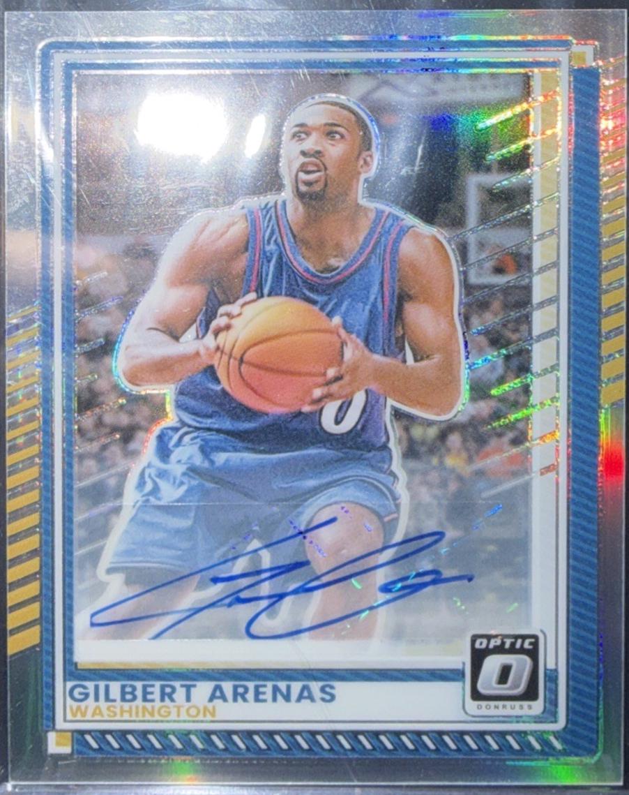 Gilbert Arenas [Blue Holo Optic Autograph] #144
