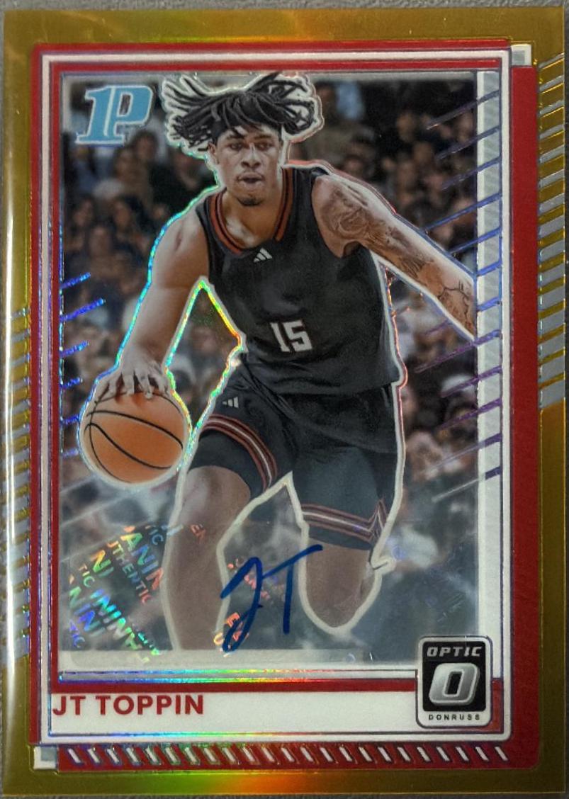 JT Toppin [Gold Holo Optic Autograph] #70