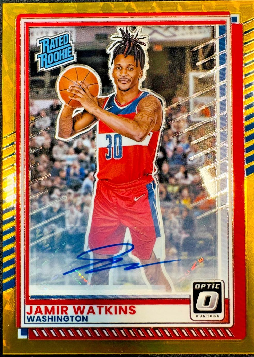 Jamir Watkins [FOTL Gold Holo Optic Autograph] #30