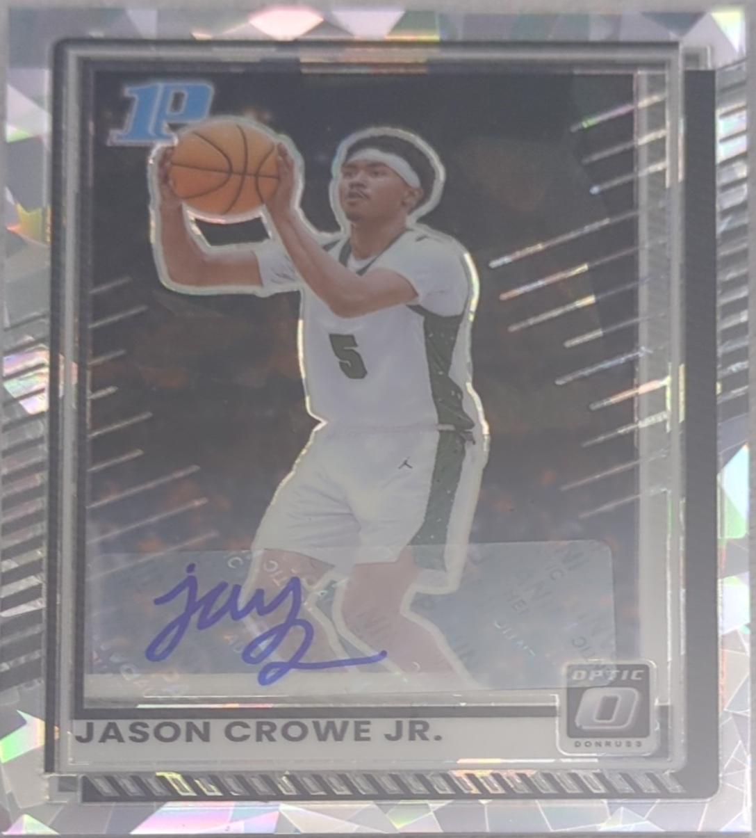 Jason Crowe Jr. [Cracked Ice Holo Optic Autograph] #22