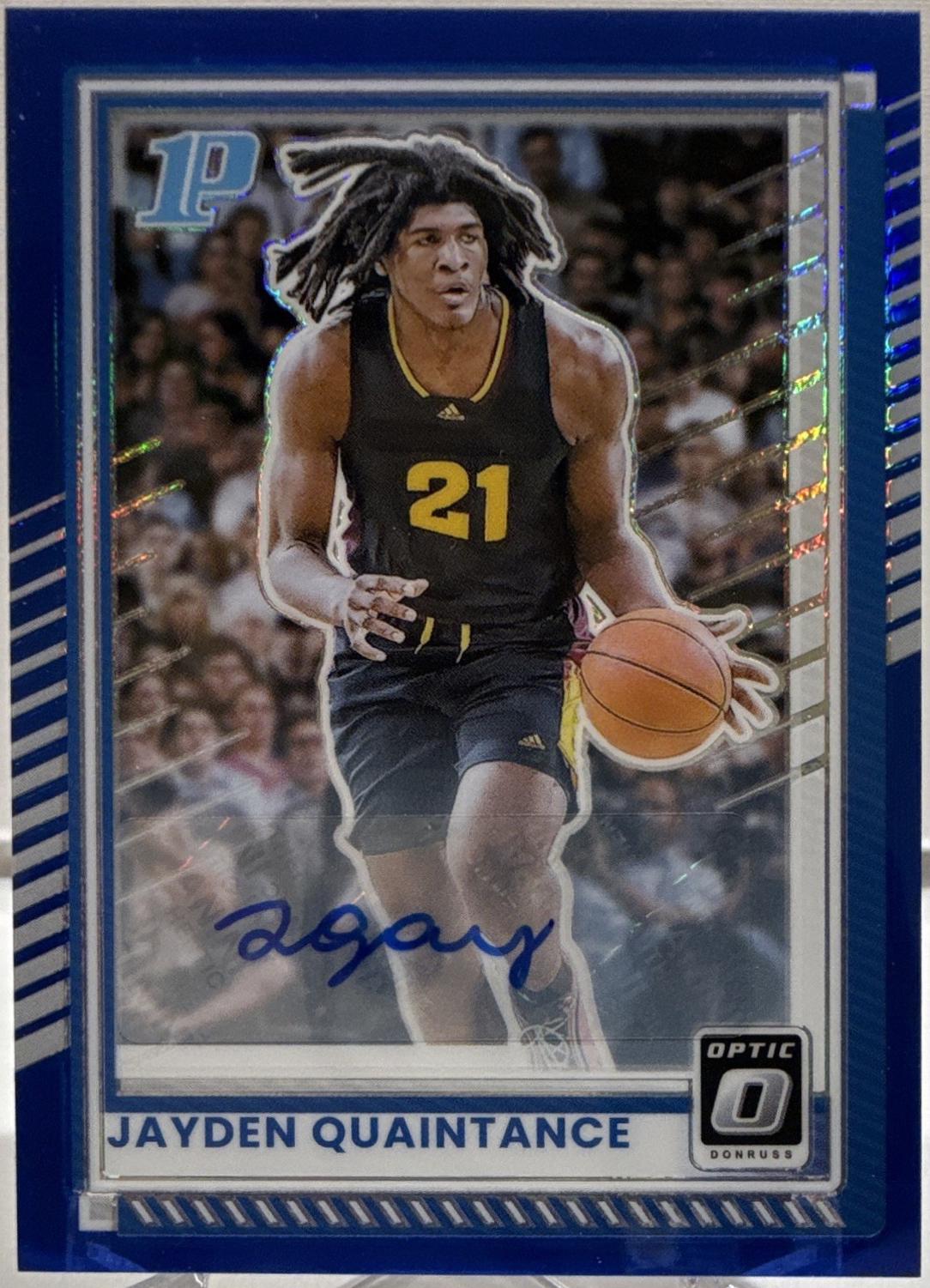 Jayden Quaintance [Blue Holo Optic Autograph] #72