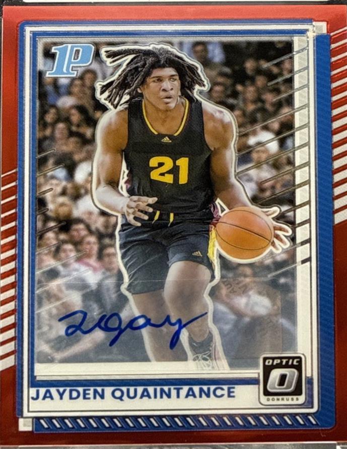 Jayden Quaintance [Red Holo Optic Autograph] #72