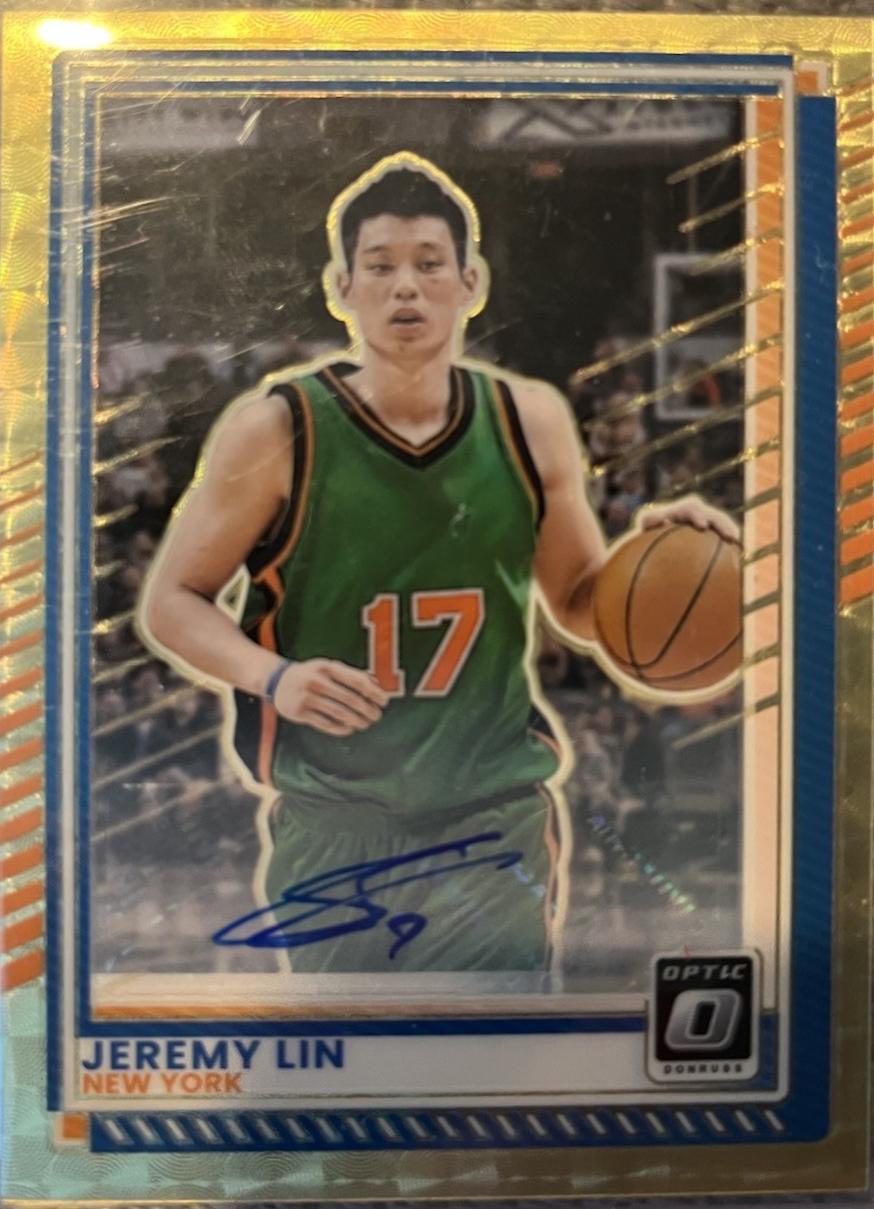 Jeremy Lin [Gold Vinyl Holo Optic Autograph] #150