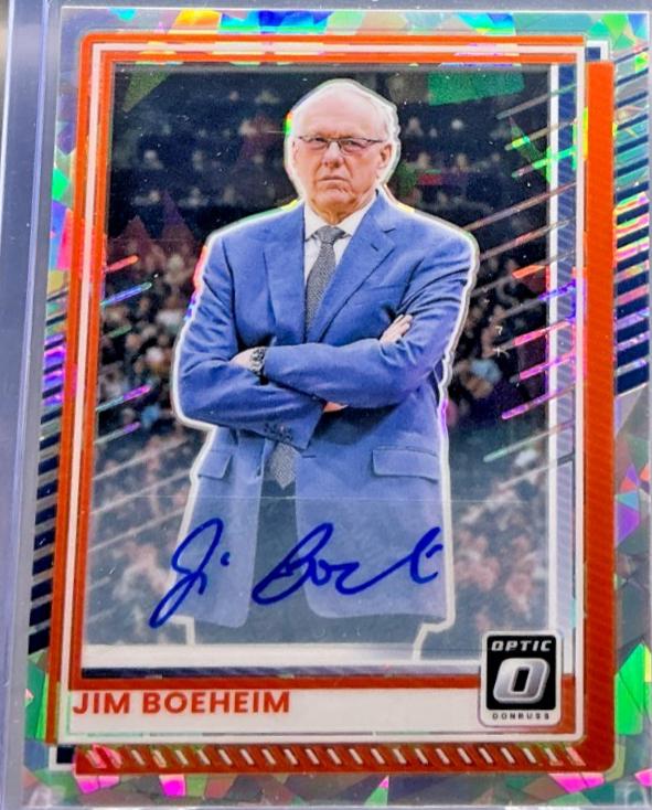 Jim Boeheim [Cracked Ice Holo Optic Autograph] #196