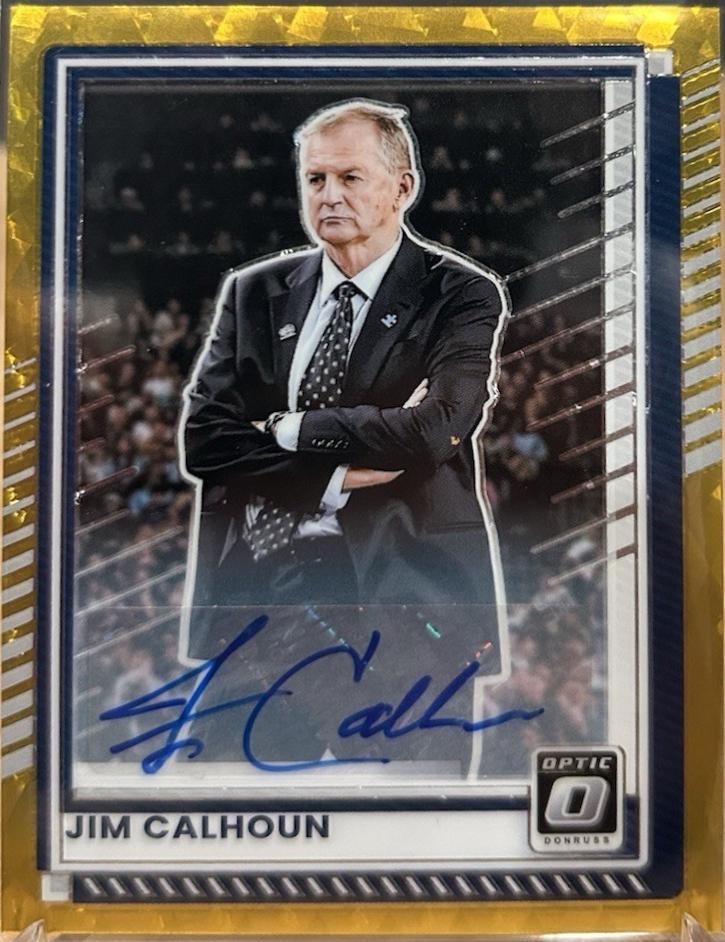 Jim Calhoun [FOTL Gold Holo Optic Autograph] #198