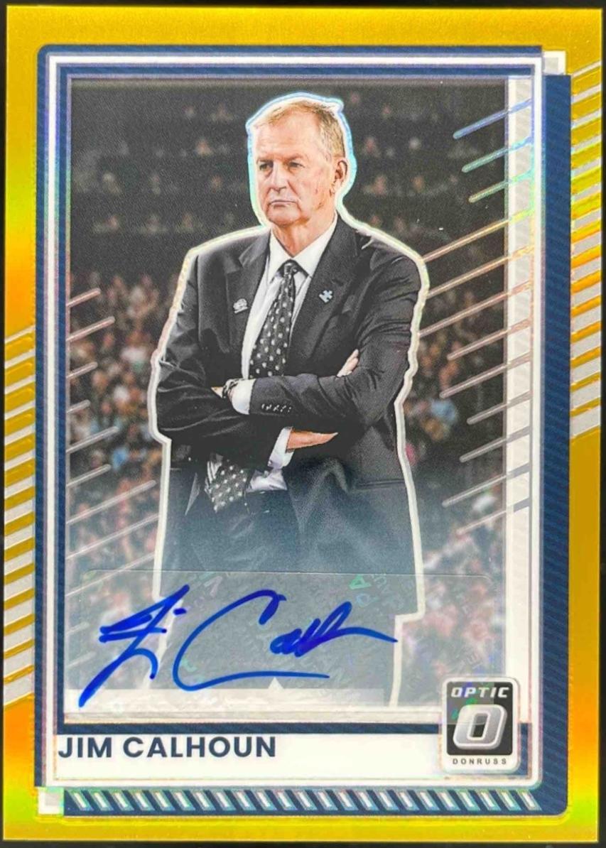 Jim Calhoun [Gold Holo Optic Autograph] #198