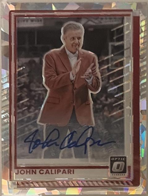 John Calipari [Cracked Ice Holo Optic Autograph] #133