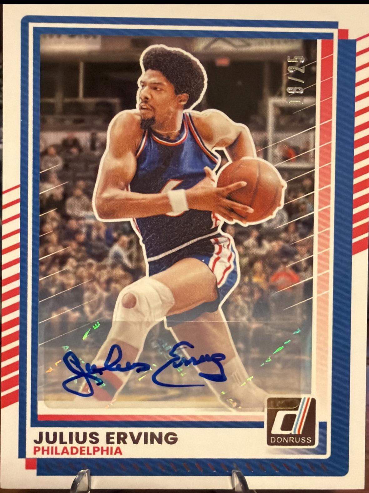 Julius Erving [Blue Autograph] #137
