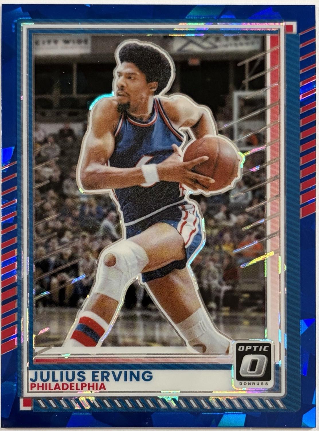Julius Erving [Blue Cracked Ice Optic] #137