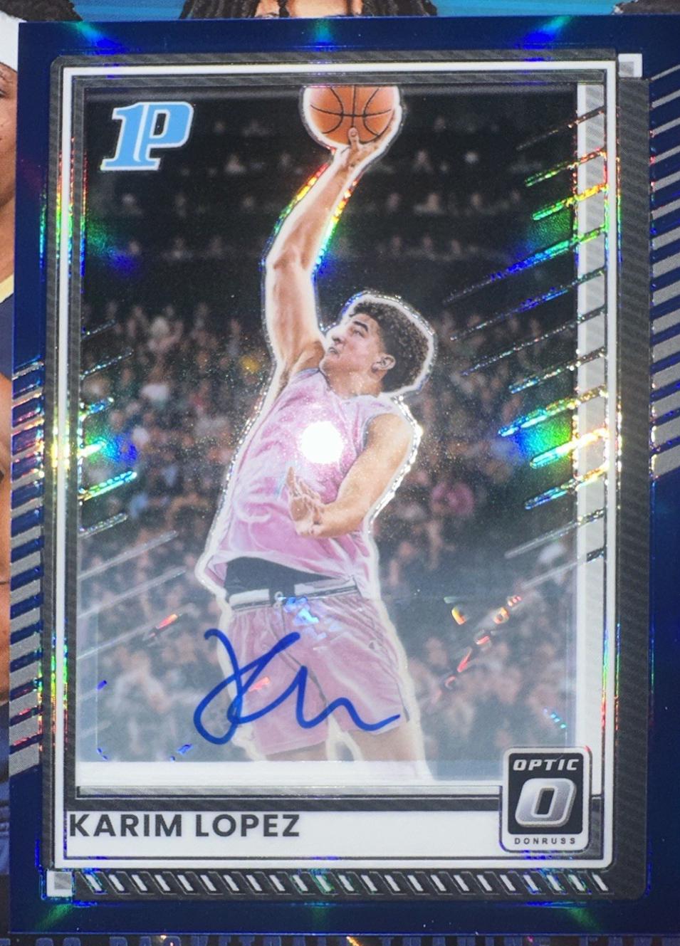 Karim Lopez [Blue Holo Optic Autograph] #92