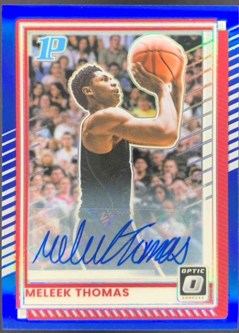 Meleek Thomas [Blue Holo Optic Autograph] #71