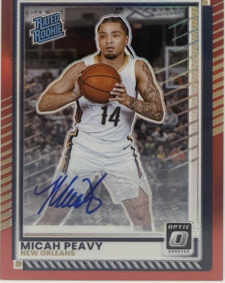 Micah Peavy [Red Holo Optic Autograph] #27
