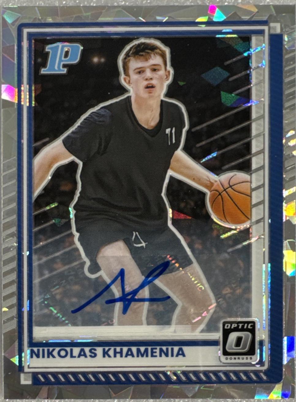 Nikolas Khamenia [Cracked Ice Holo Optic Autograph] #109