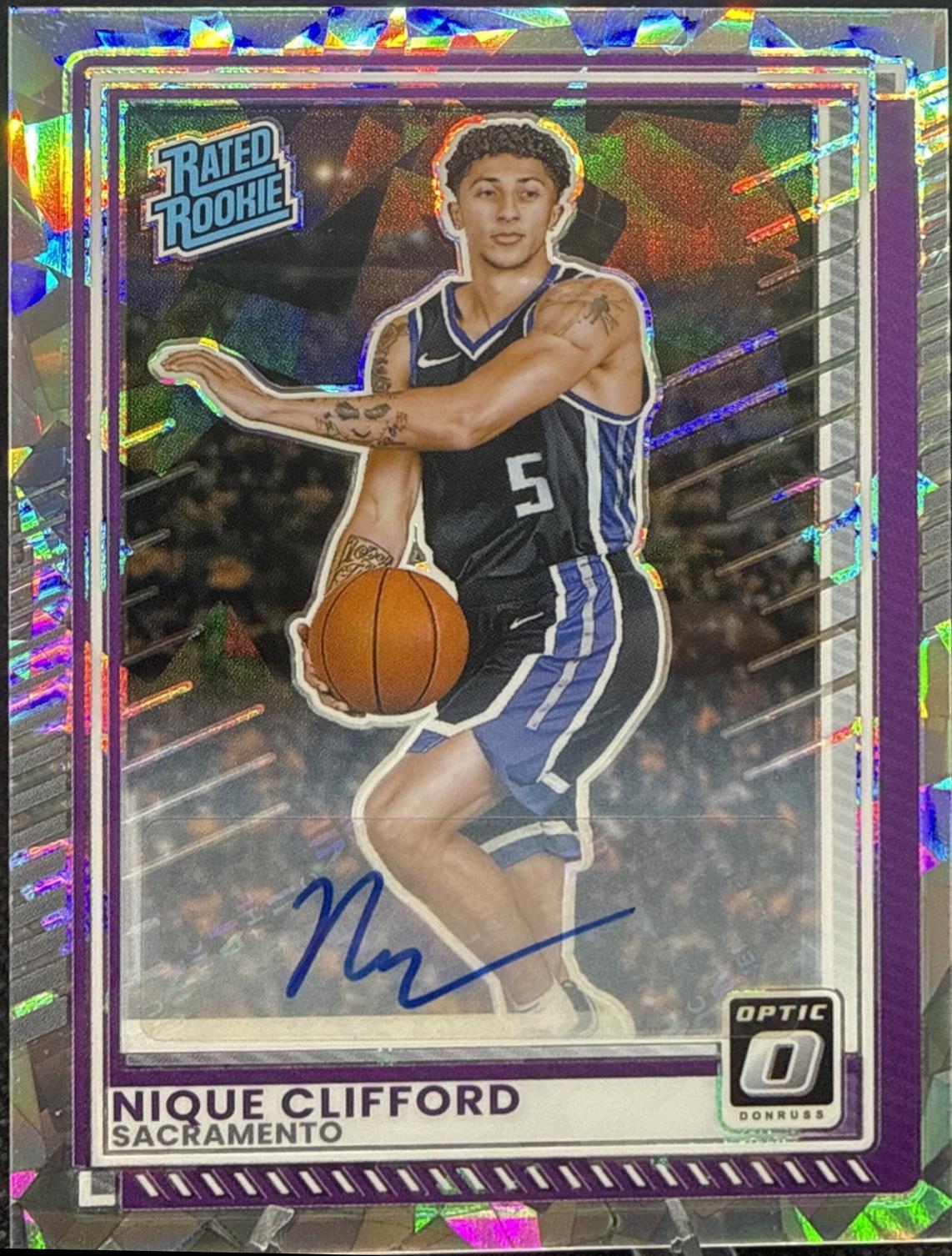 Nique Clifford [Cracked Ice Holo Optic Autograph] #15