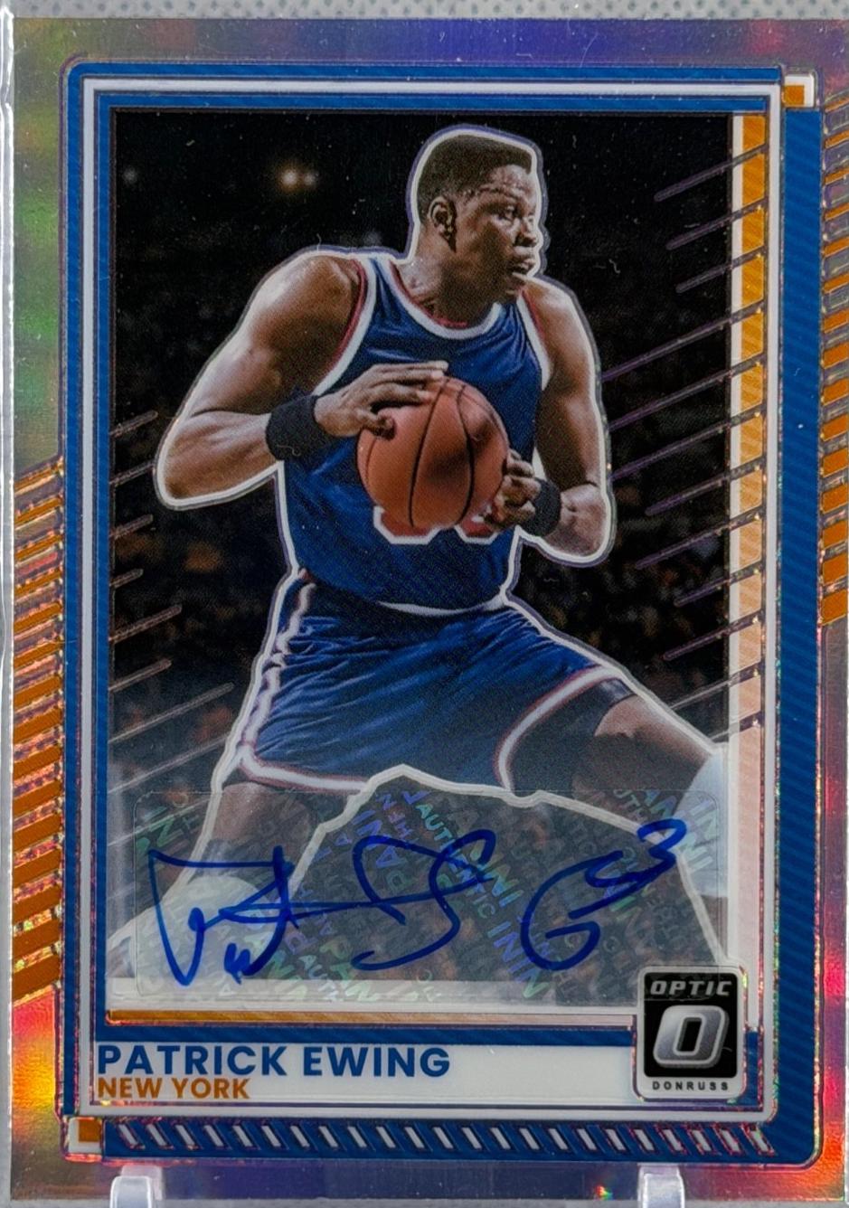 Patrick Ewing [Cracked Ice Holo Optic Autograph] #125
