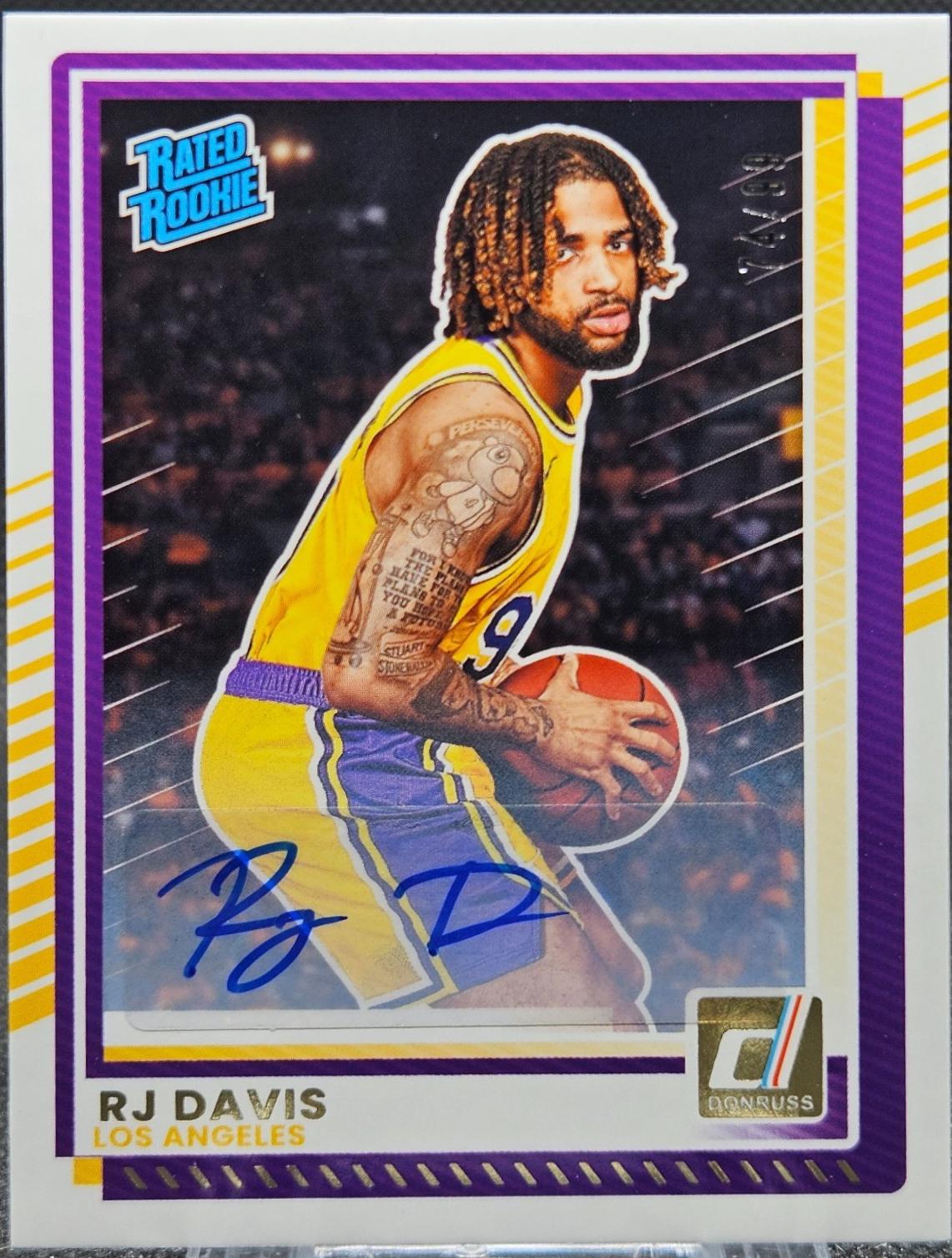 RJ Davis [Orange Lava Autograph] #101