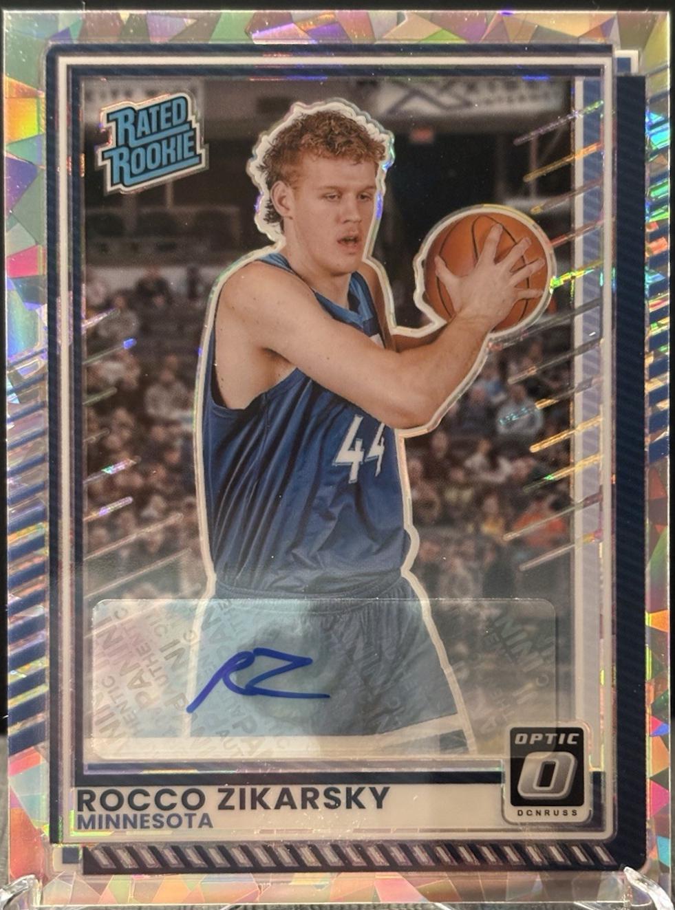 Rocco Zikarsky [Cracked Ice Holo Optic Autograph] #32