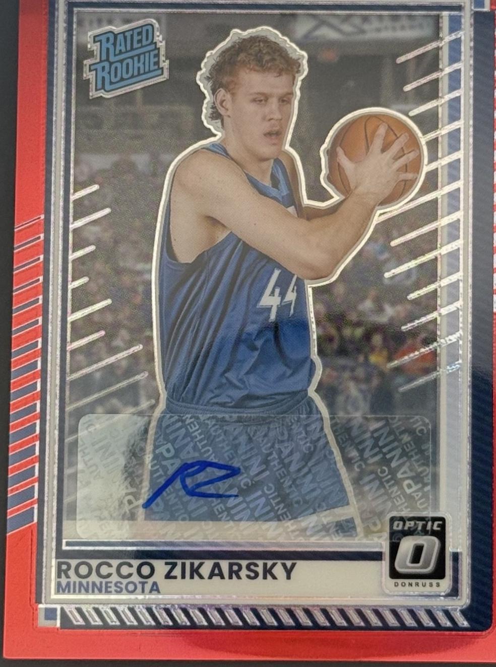 Rocco Zikarsky [Red Holo Optic Autograph] #32