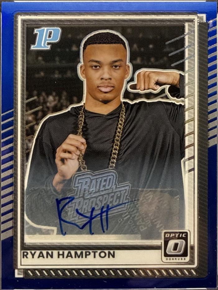 Ryan Hampton [Blue Holo Optic Autograph] #91