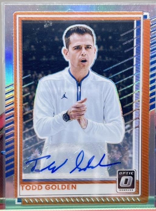 Todd Golden [Blue Holo Optic Autograph] #195