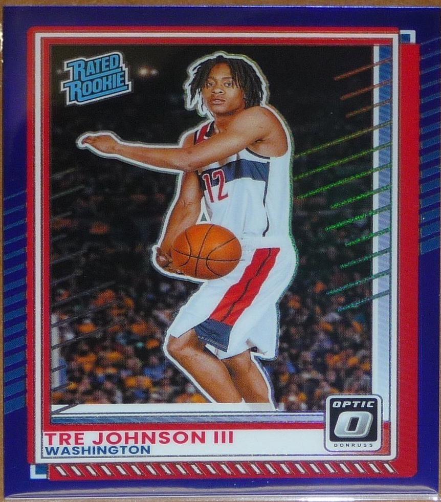 Tre Johnson III [Blue Holo Optic Autograph] #2