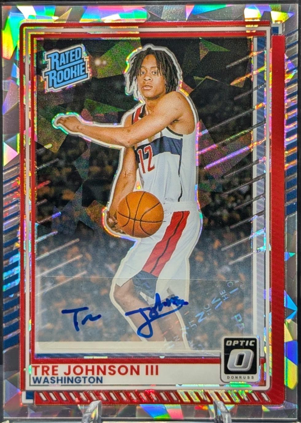 Tre Johnson III [Cracked Ice Holo Optic Autograph] #2