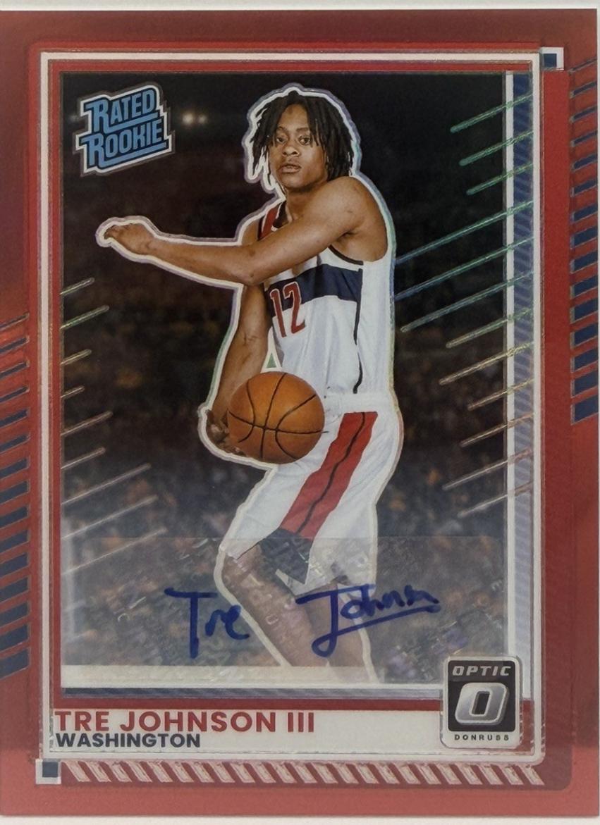 Tre Johnson III [Red Holo Optic Autograph] #2