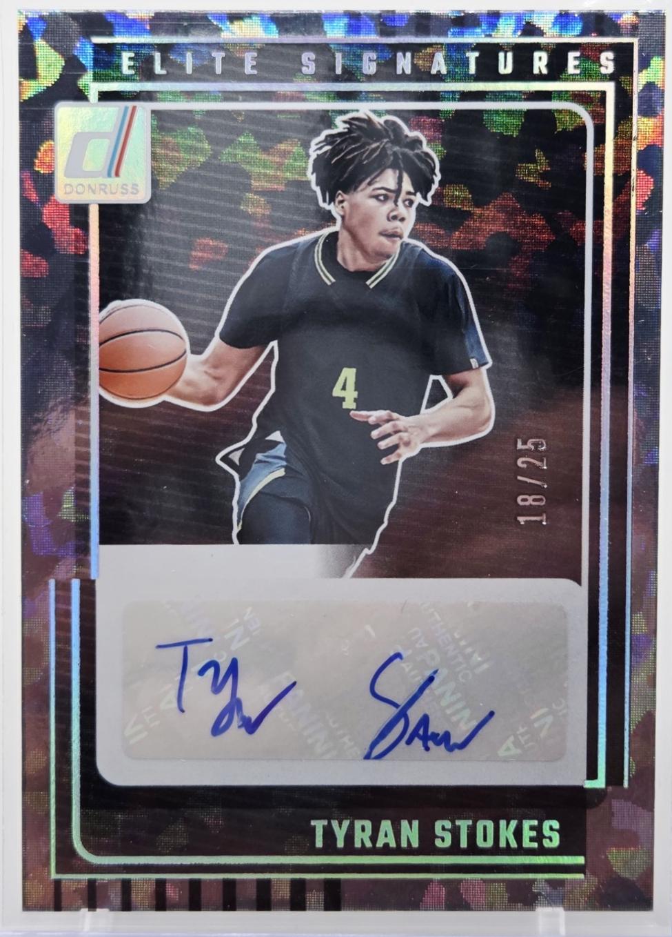 Tyran Stokes [Cracked Ice Holo Optic Autograph] #57