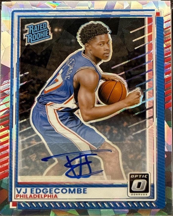 VJ Edgecombe [Cracked Ice Holo Optic Autograph] #1