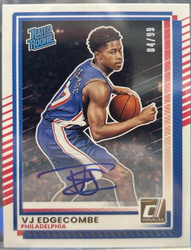 VJ Edgecombe [Orange Lava Autograph] #1
