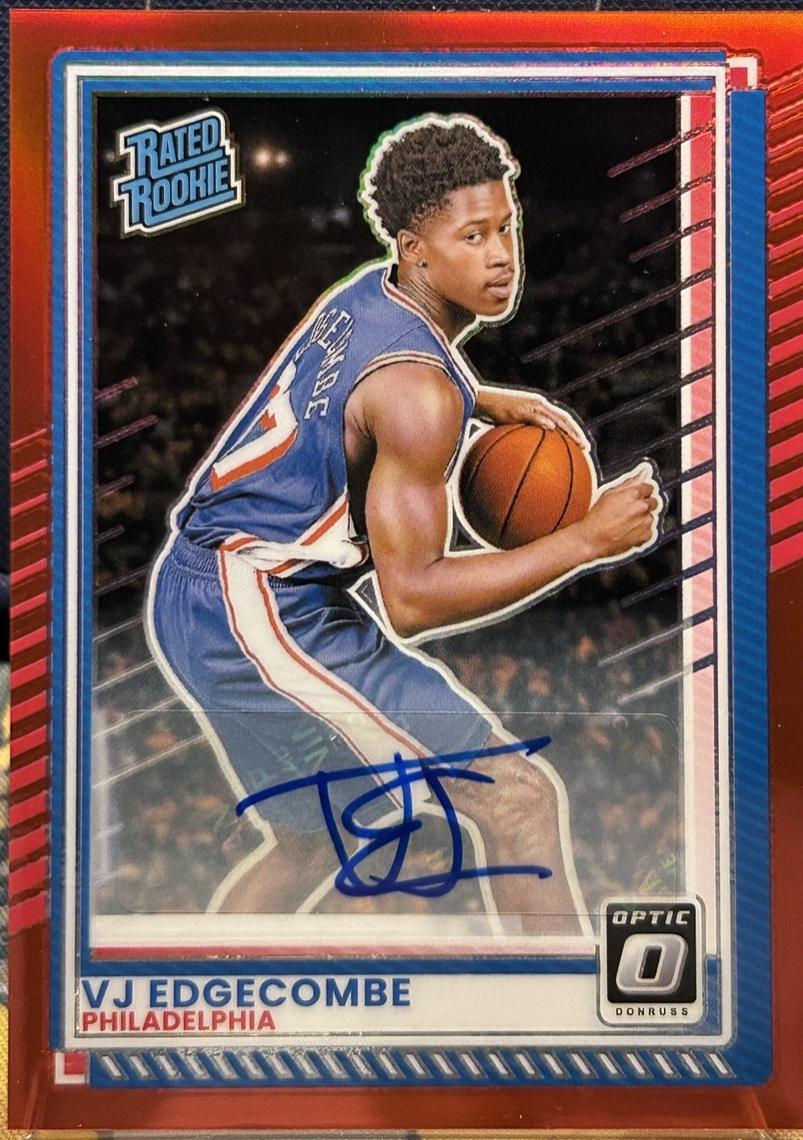 VJ Edgecombe [Red Holo Optic Autograph] #1