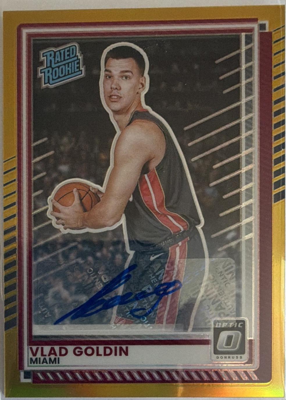 Vlad Goldin [Gold Holo Optic Autograph] #100