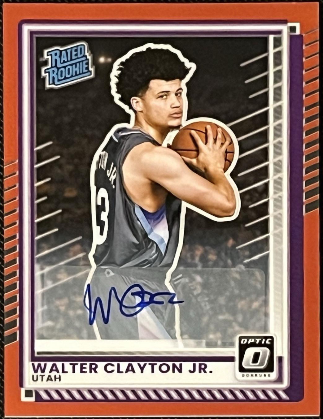 Walter Clayton Jr. [Red Holo Optic Autograph] #12