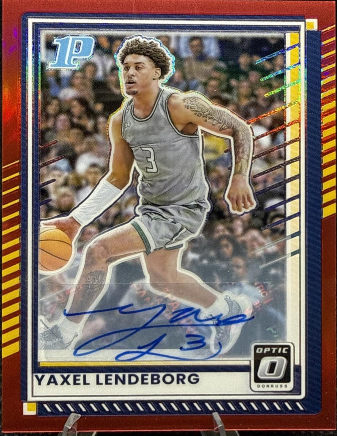 Yaxel Lendeborg [Red Holo Optic Autograph] #75