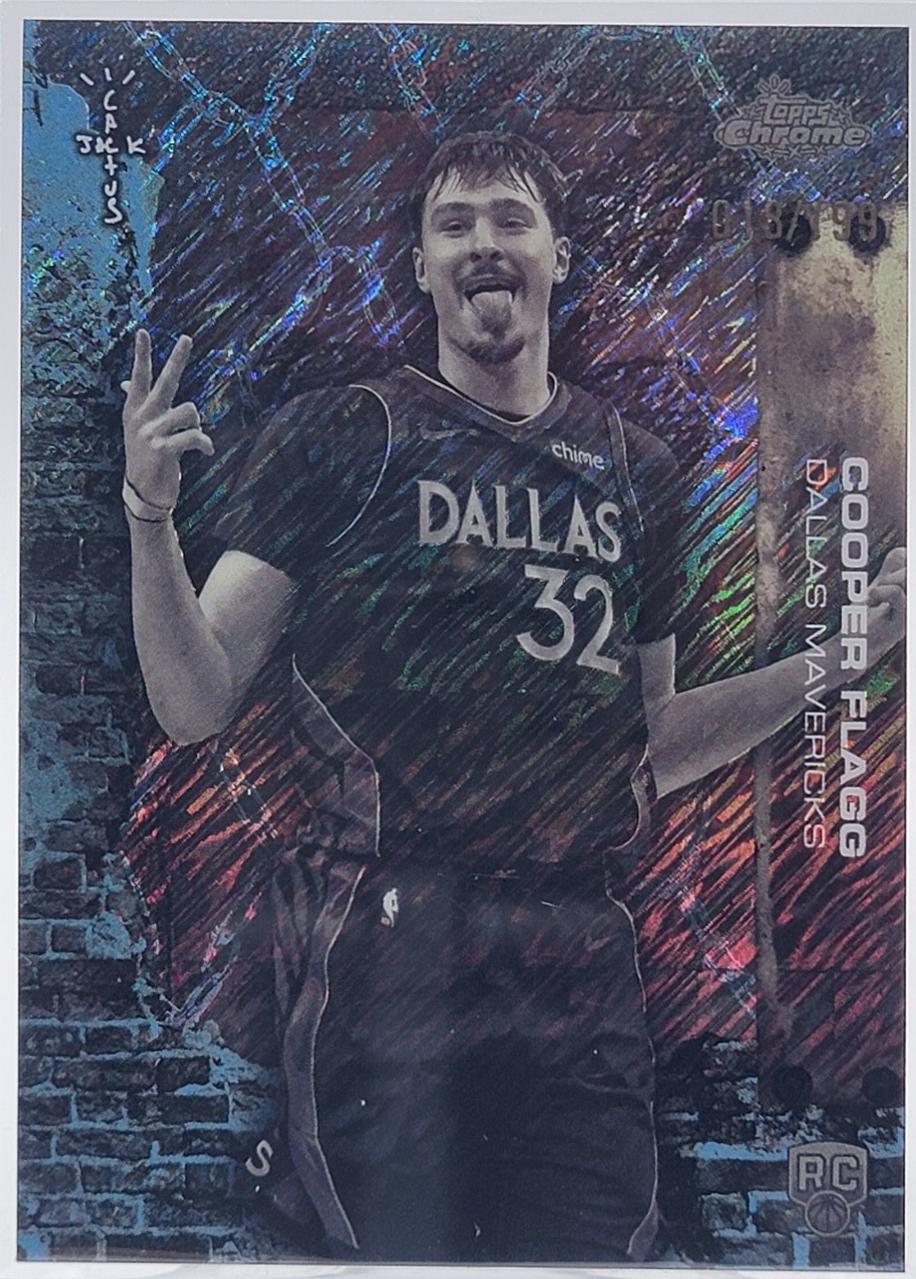 Cooper Flagg [Aqua Shimmer Refractor] #61