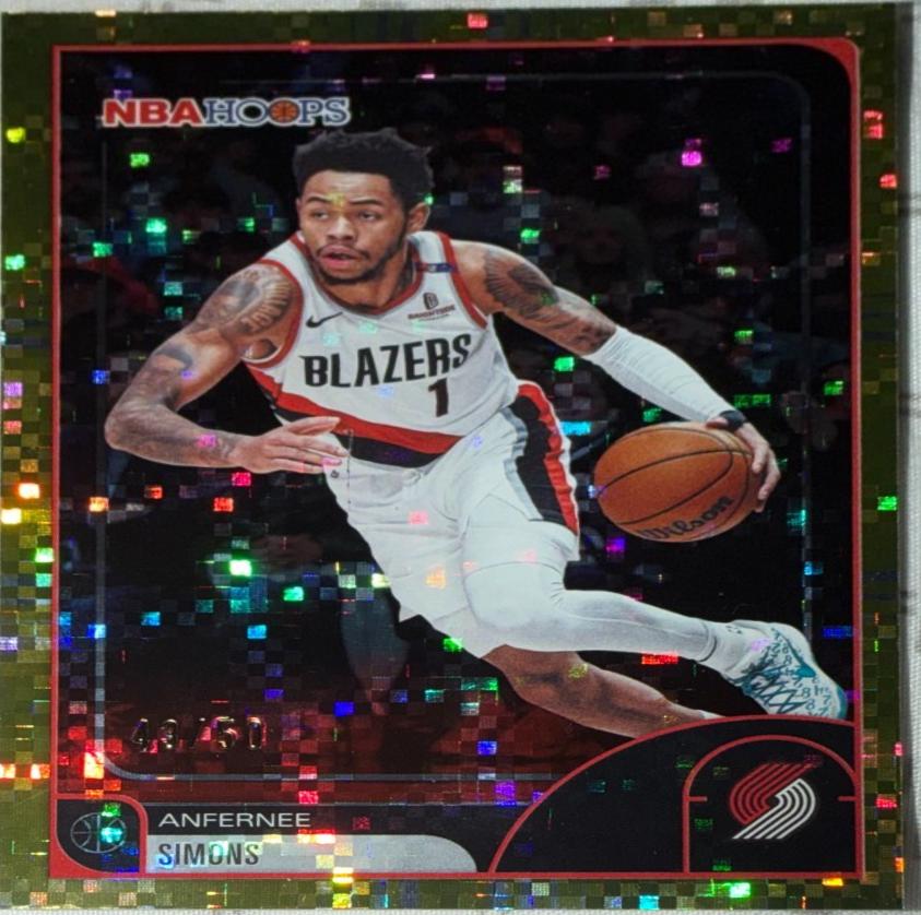Anfernee Simons [Pixel Burst Gold] #95