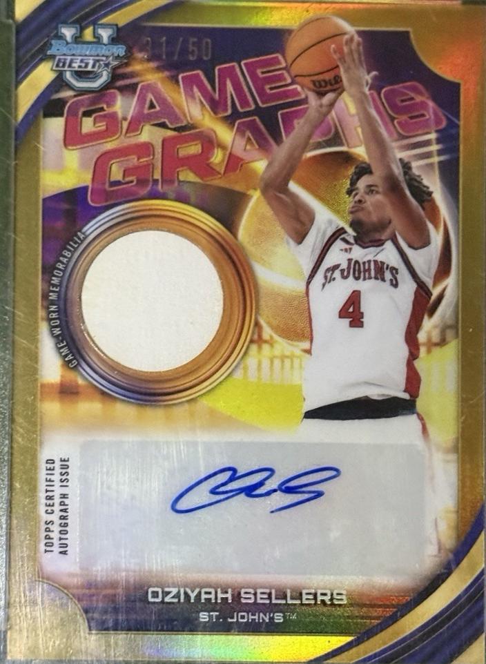 Oziyah Sellers [Gold Shimmer Refractor] #CPA-OS