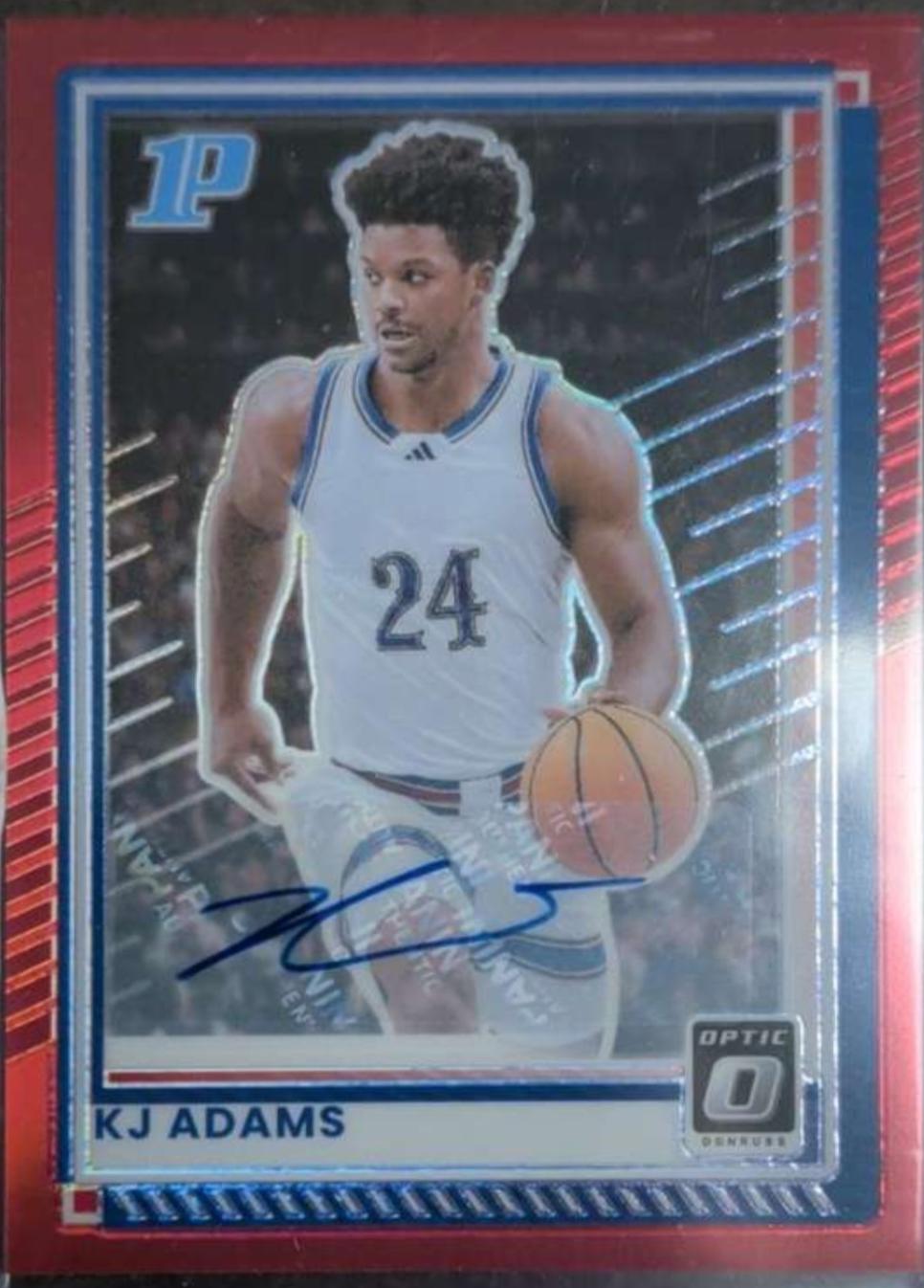 KJ Adams [Red Holo Optic Autograph] #79