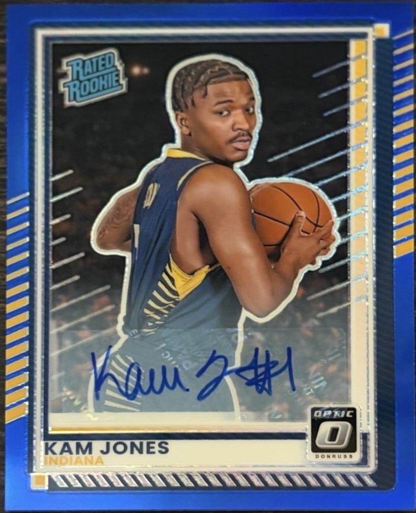 Kam Jones [Blue Holo Optic Autograph] #25