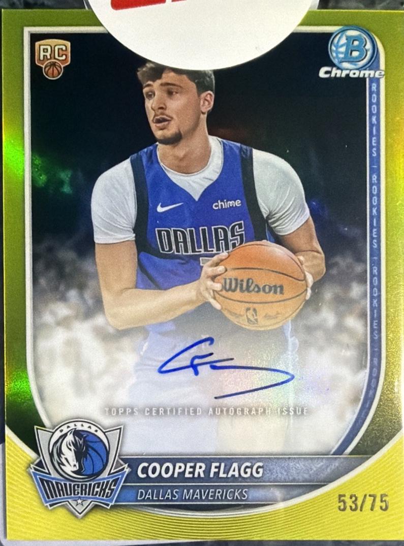 Cooper Flagg [Yellow Refractor] #BCA-CF