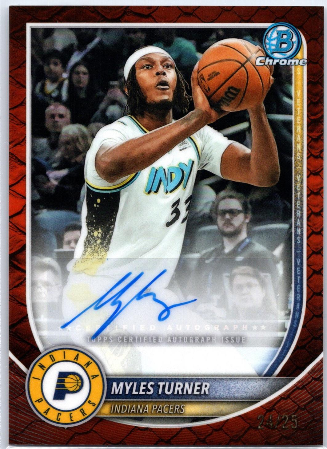 Myles Turner [Reptilian Orange Refractor] #BCA-MT