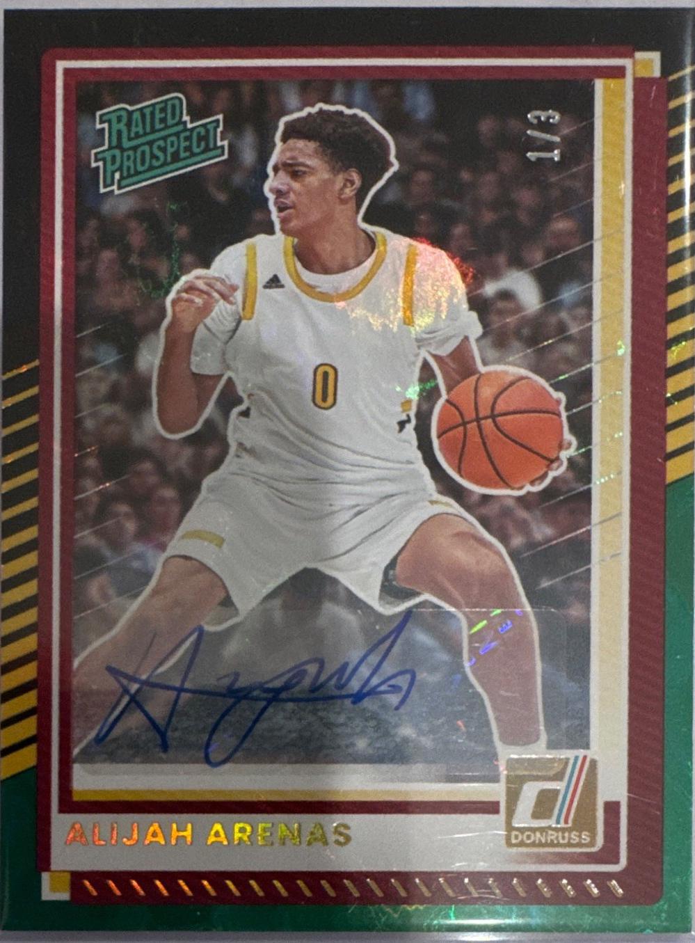 Alijah Arenas [Black Green Autograph] #58