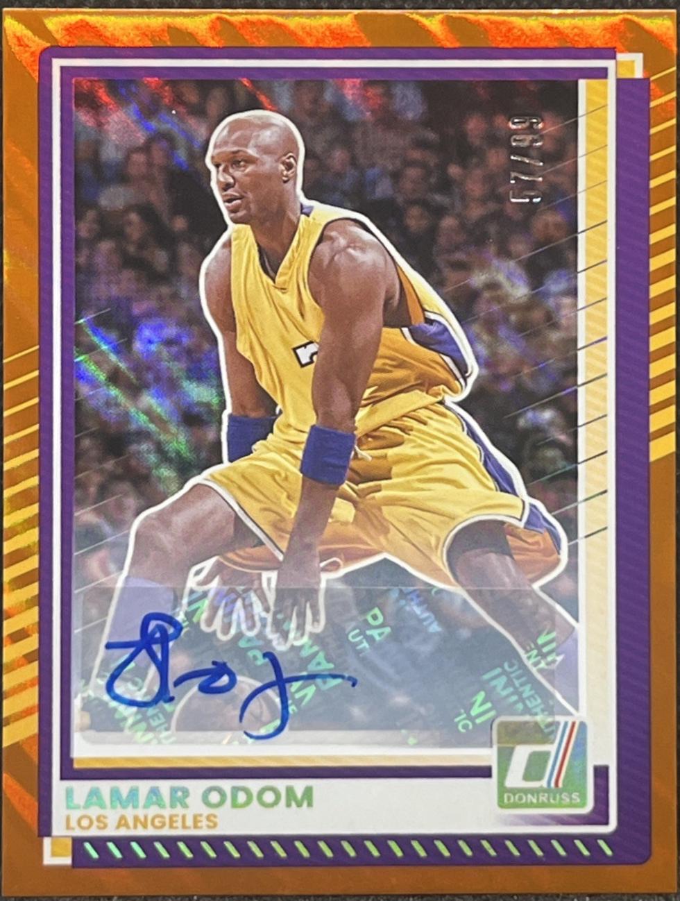 Lamar Odom [Orange Lava Autograph] #152
