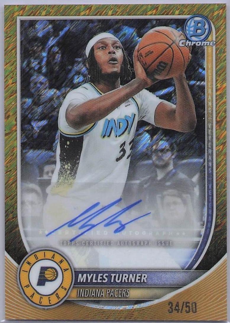 Myles Turner [Gold Shimmer Refractor] #BCA-MT